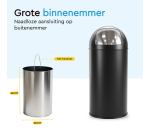 Poubelle BRASQ Push Bin  PB230+ 30 llitres noir