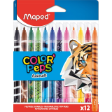 Maped Color'Peps Animals Felt Tip Pens Set 12 Colors
