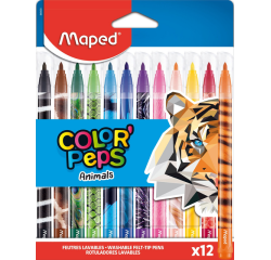 Feutre Maped Color'Peps Animals set 12 couleurs