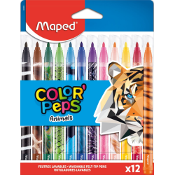 Feutre Maped Color'Peps Animals set 12 couleurs