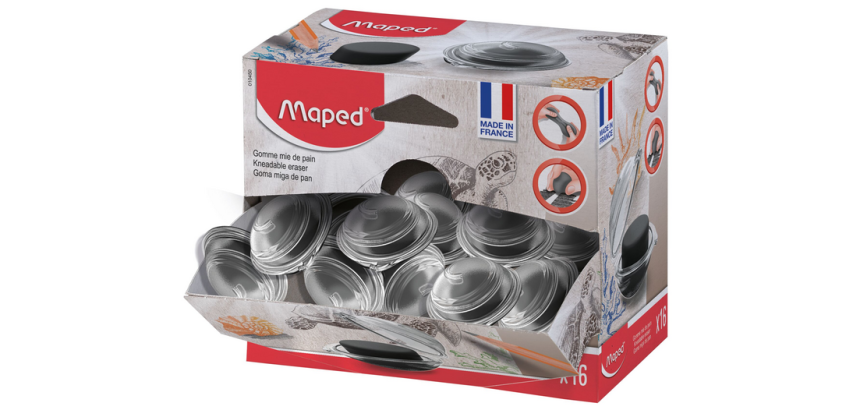 Kneedgum Maped display à 16 stuks zwart