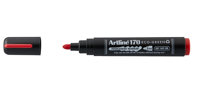 Artline 170 Dry Safe Eco Bullet Medium Red Permanent Marker