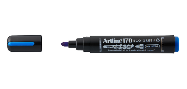 Artline 170 Dry Safe Eco Medium Bullet Permanent Marker Blue