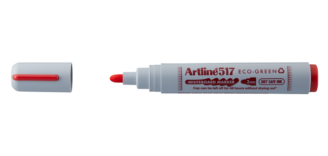 Marqueur tableau blanc Artline 517 Dry Safe Eco ogive Medium rouge