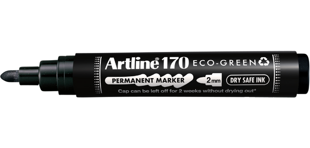 Marqueur permanent Artline 170 Dry Safe Eco ogive Medium noir
