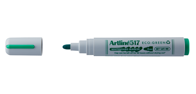 Marqueur tableau blanc Artline 517 Dry Safe Eco ogive Medium vert