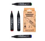 Marqueur permanent Artline 190 Dry Safe Eco biseau 2-5mm assorti 4 pièces