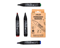 Marqueur permanent Artline 190 Dry Safe Eco biseau 2-5mm assorti 4 pièces