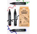 Marqueur permanent Artline 190 Dry Safe Eco biseau 2-5mm assorti 4 pièces