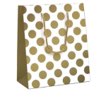 Cadeautasjes Gold dots 19x10x23cm