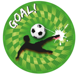 Bord Haza Goal! 23cm 8 stuks