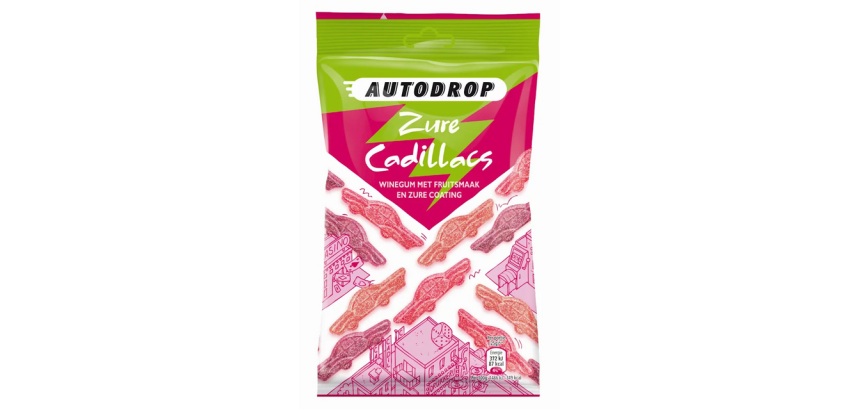 Autodrop zure Cadillacs zak 85 gram