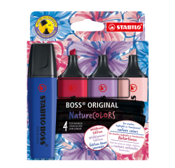 Surligneur STABILO BOSS Wildflower assorti 4 pièces