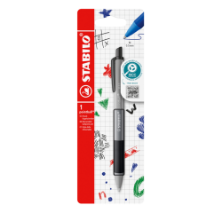 Stylo bille STABILO pointball Colorful Medium noir blister 1 pièce