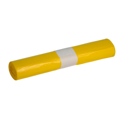 Sac poubelle Propsac HDPE T25 70x100cm 120L jaune rouleau de 20 pièces