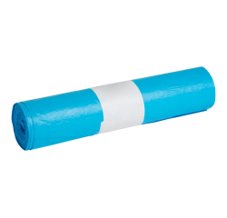 Sac poubelle Propsac HDPE T23 58x100cm 70L bleu rouleau de 25 pièces
