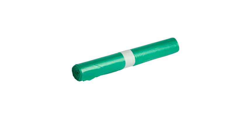 Sac poubelle Propsac HDPE T23 58x100cm 70L vert rouleau de 25 pièces