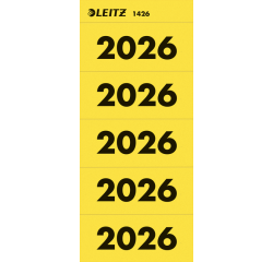 Etiquette dorsale LEITZ 2026 jaune 100 pièces