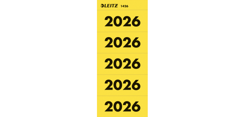 LEITZ Rückenschilder 2026 Gelb 100 Stück