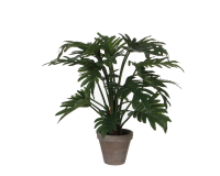 Plante artificielle Mica Philodendron selloum verte en pot Ø60cm 50cm