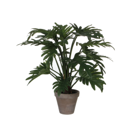 Plante artificielle Mica Philodendron selloum verte en pot Ø60cm 50cm