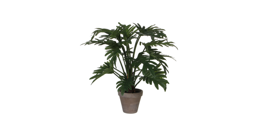 Plante artificielle Mica Philodendron selloum verte en pot Ø60cm 50cm