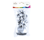 Ruban cadeau Polyband + 2 rosettes argent