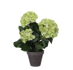 Plante artificielle Mica Hortensia vert Ø35 40cm