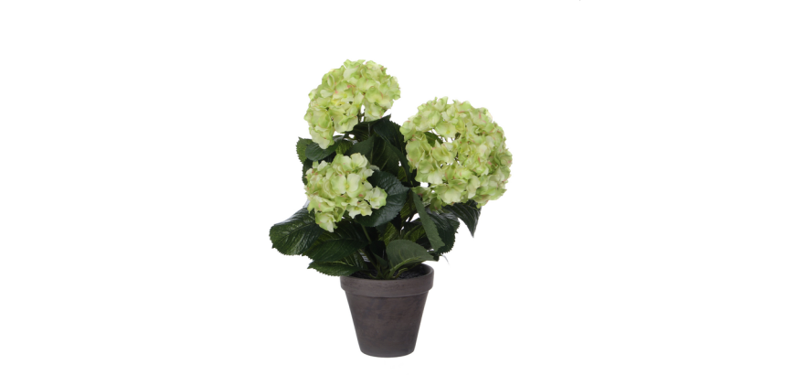 Plante artificielle Mica Hortensia vert Ø35 40cm