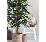 Plante artificielle Mica Ficus verte en pot plastique Ø85cm 150cm