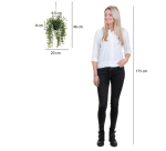 Plante artificielle Mica Ficus suspendue en pot vert Ø20 46cm