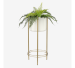 Kunstplant Mica varen groen in pot Stan grijs Ø50 38cm