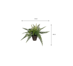 Kunstplant Mica varen groen in pot Stan grijs Ø50 38cm