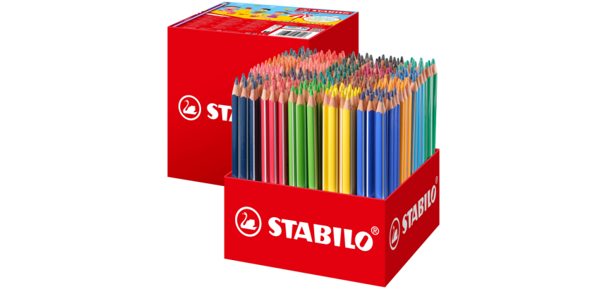 Kleurpotloden STABILO 203 Trio dik assorti classpack à 300 stuks