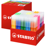 Viltstift STABILO Trio A-Z 378 fijn assorti classpack à 240 stuks