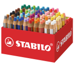 Crayon de couleur STABILO 882 woody 3 en 1 avec 4 taille-crayons Classpack 76 pièces