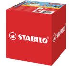 Crayon de couleur STABILO 882 woody 3 en 1 avec 4 taille-crayons Classpack 76 pièces