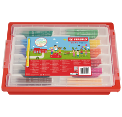 Feutre STABILO Trio A-Z 378 Fin assorti Classpack 144 pièces