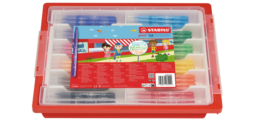 STABILO power 280 XL felt-tip pen assorted Classpack 144 pieces