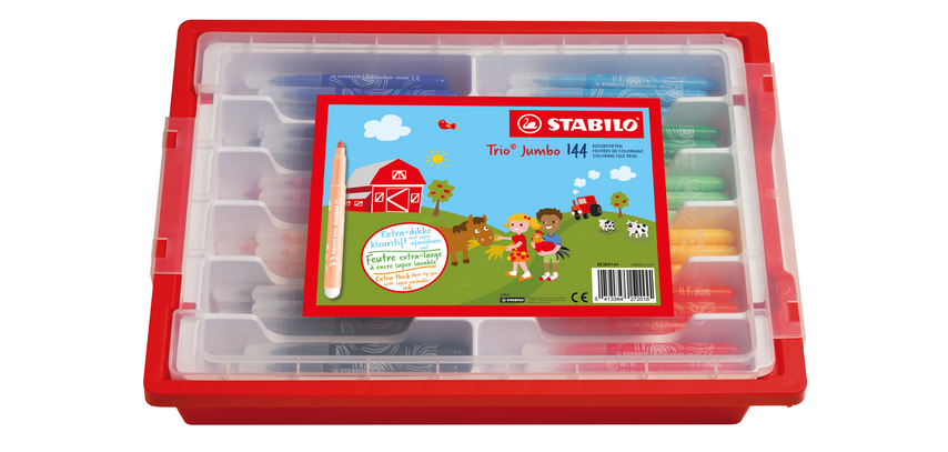 STABILO Trio Jumbo 380 XL assorted Classpack 144 pieces