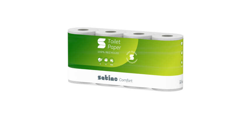 Papier toilette SATINO MT1 Comfort 067490 2 épaisseurs 400 feuilles blanc