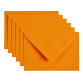 Enveloppe Papicolor C6 114x162mm orange paquet 6 pièces