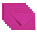 Enveloppe Papicolor C6 114x162mm rose vif paquet 6 pièces