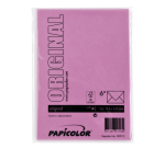 Enveloppe Papicolor C6 114x162mm rose vif paquet 6 pièces