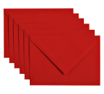 Papicolor-Umschlag C6 114x162mm Rot Packung mit 6 Stück