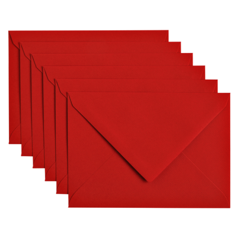 Envelop Papicolor C6 114x162mm rood