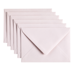 Enveloppe Papicolor C6 114x162mm rose clair paquet 6 pièces