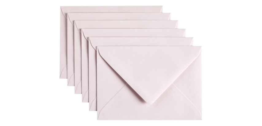 Papicolor Umschlag C6 114x162mm Hellrosa Paket 6 Stück