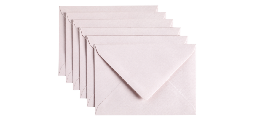 Envelop Papicolor C6 114x162mm lichtroze pak à 6 stuks