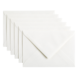 Enveloppe Papicolor C6 114x162mm blanc neige paquet 6 pièces